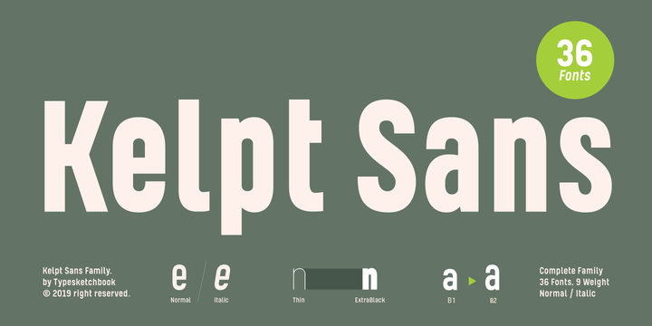 Kelpt Sans B1 Font preview